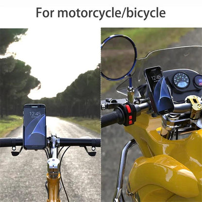 VIKEFON Aluminum Alloy Motorcycle Bike Bicycle Phone Holder for 4-7 inch Smartphone GPS Handlebar Mount Motorbike Accessories - Empire P.E