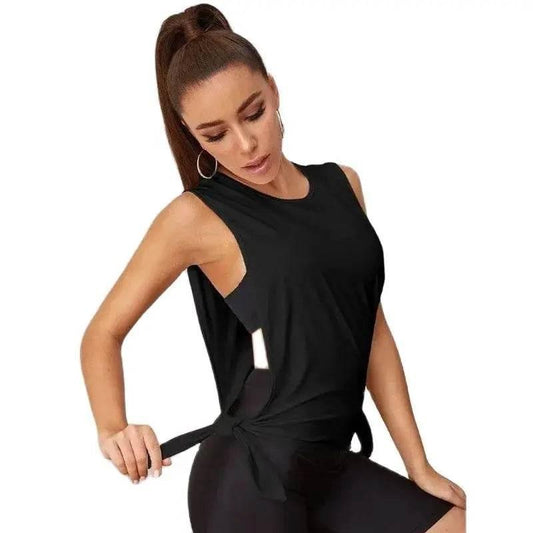 Women Gym Tops Sleeveless Yoga Tops Vest Sports Top Fitness Sport Shirt Gym Yoga Tops Female Yoga T-Shirts Loose Sport Shirts - Empire P.E