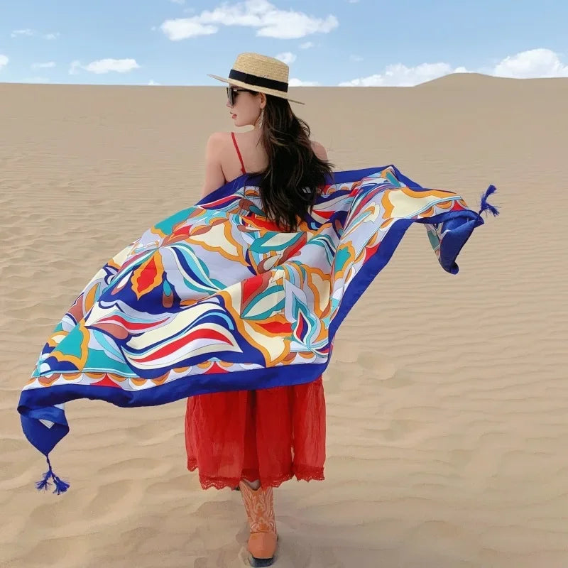Women Bikini Large Sarong Wrap Scarf Brazilian Swimsuit Bathing Cover-ups