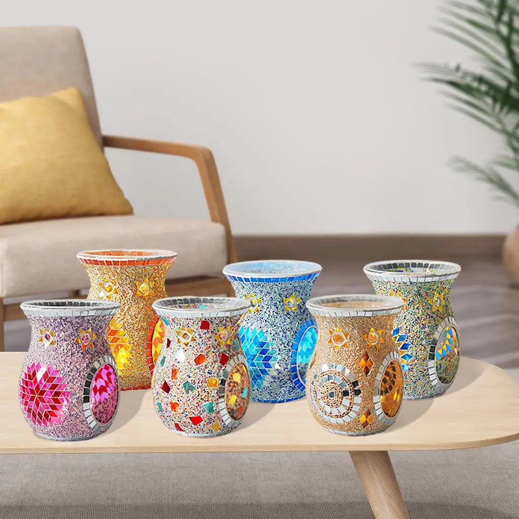 Turkish Style Mosaic Glass Oil Burner Candle Holder