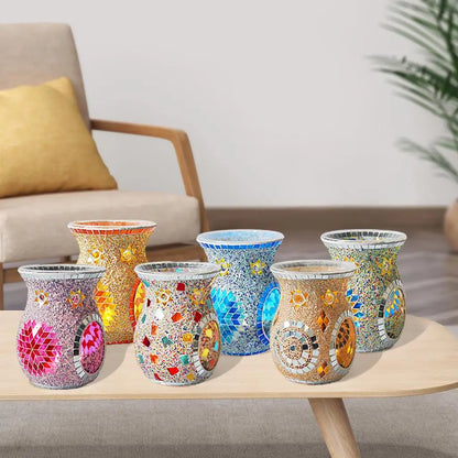 Turkish Style Mosaic Glass Oil Burner Candle Holder
