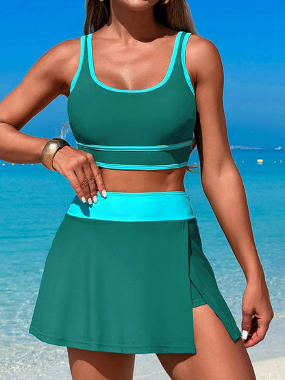 2026 Sporty Swimsuit Women Two Pieces High Waist Beach Dress