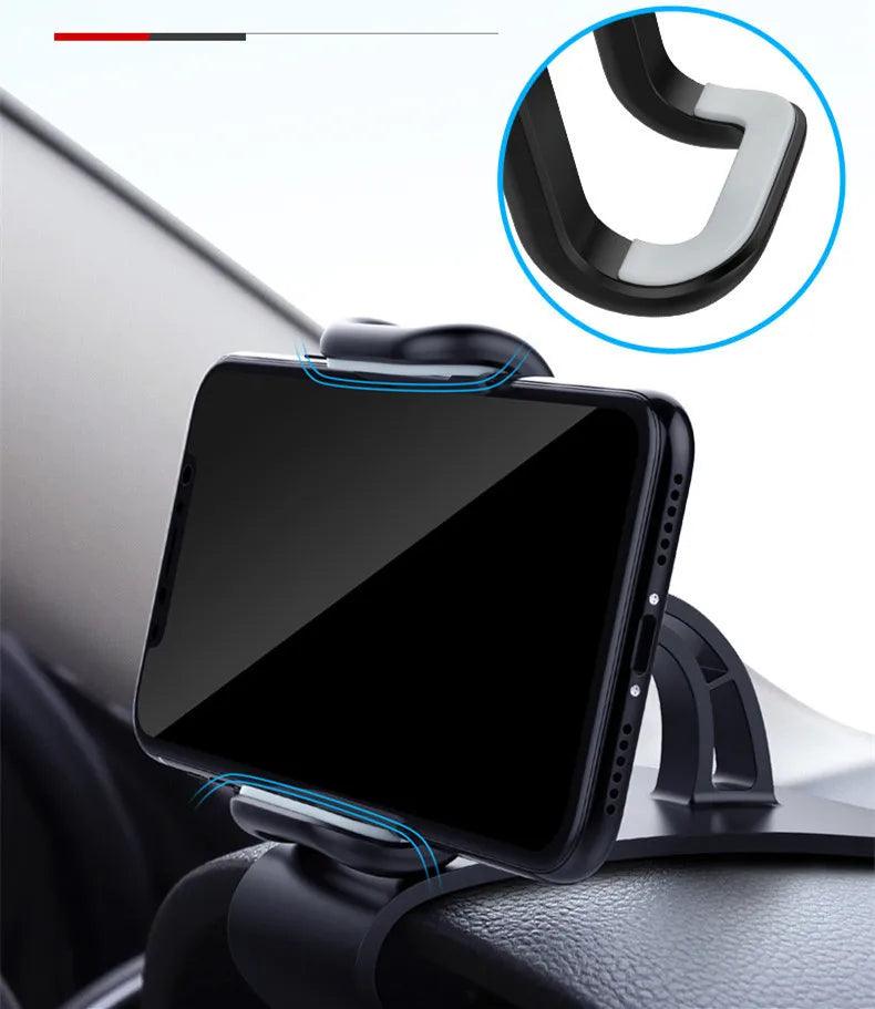 360 Rotatable Car Phone Holder Universal Cell Phone Stands Car Rack Dashboard Support for Auto Grip Mobile Phone Fixed Bracket - Empire P.E