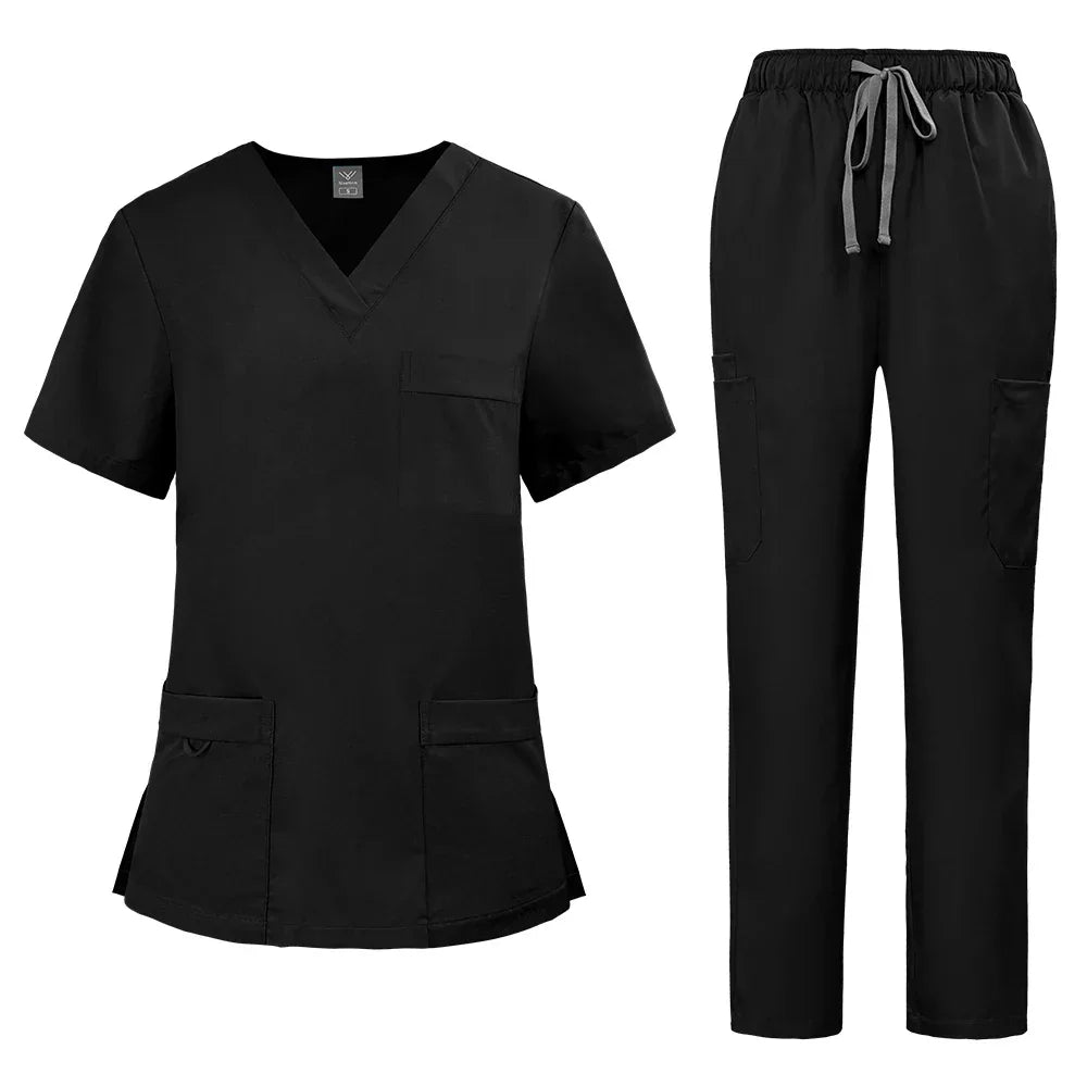 Uniform Unisex Elastic Scrubs Top Pants 2-piece Set - Empire P.E