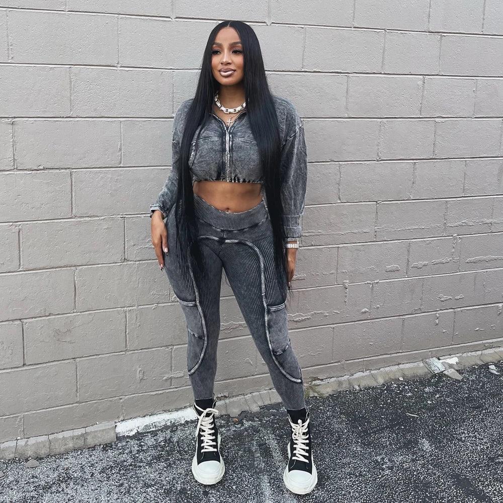 Women's Vintage Two Piece Jogger Set - Empire P.E