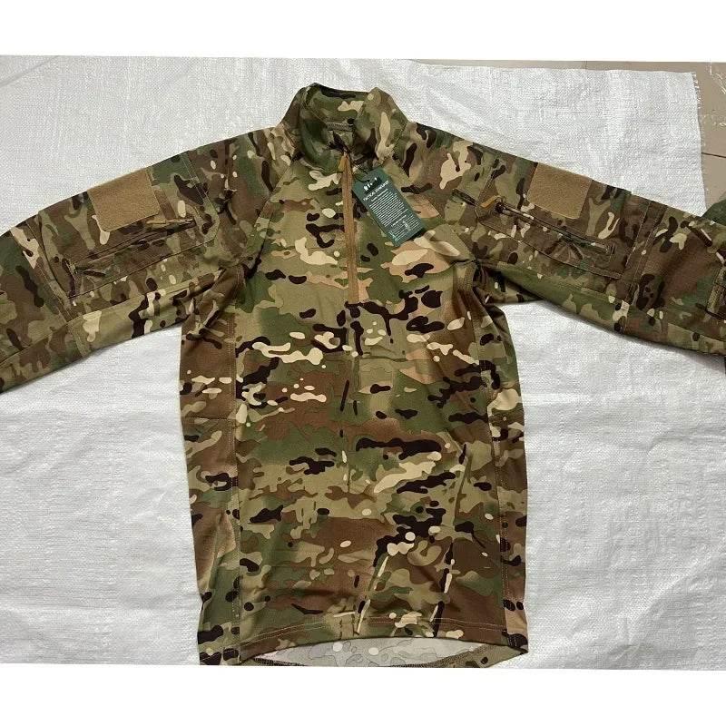 Tactical Shirts Combat Shirt Men Clothing Long Sleeve T-Shirts Breathable Airsoft T-shirt Camo Quick-dry Paintball T-Shirt Tops - Empire P.E