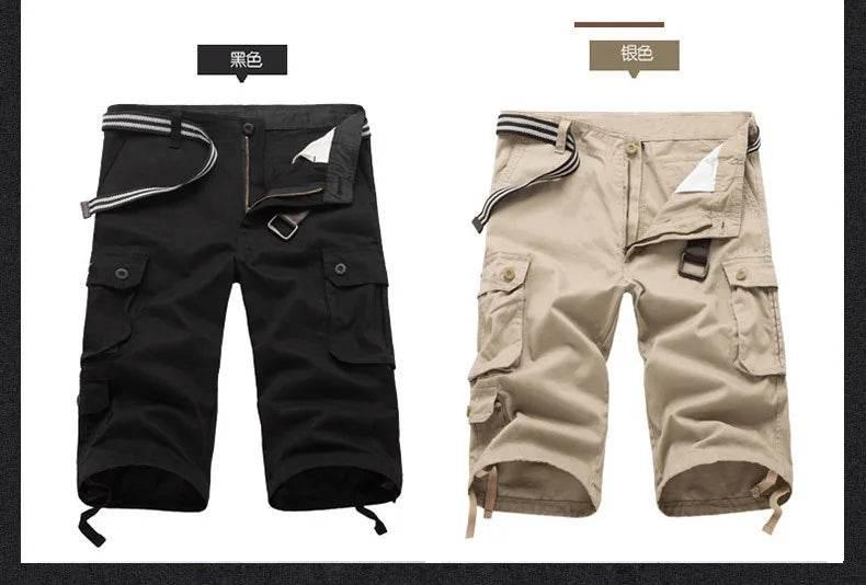New Men's Trend Loose Large Size Cotton Shorts Multi Pocket - Empire P.E