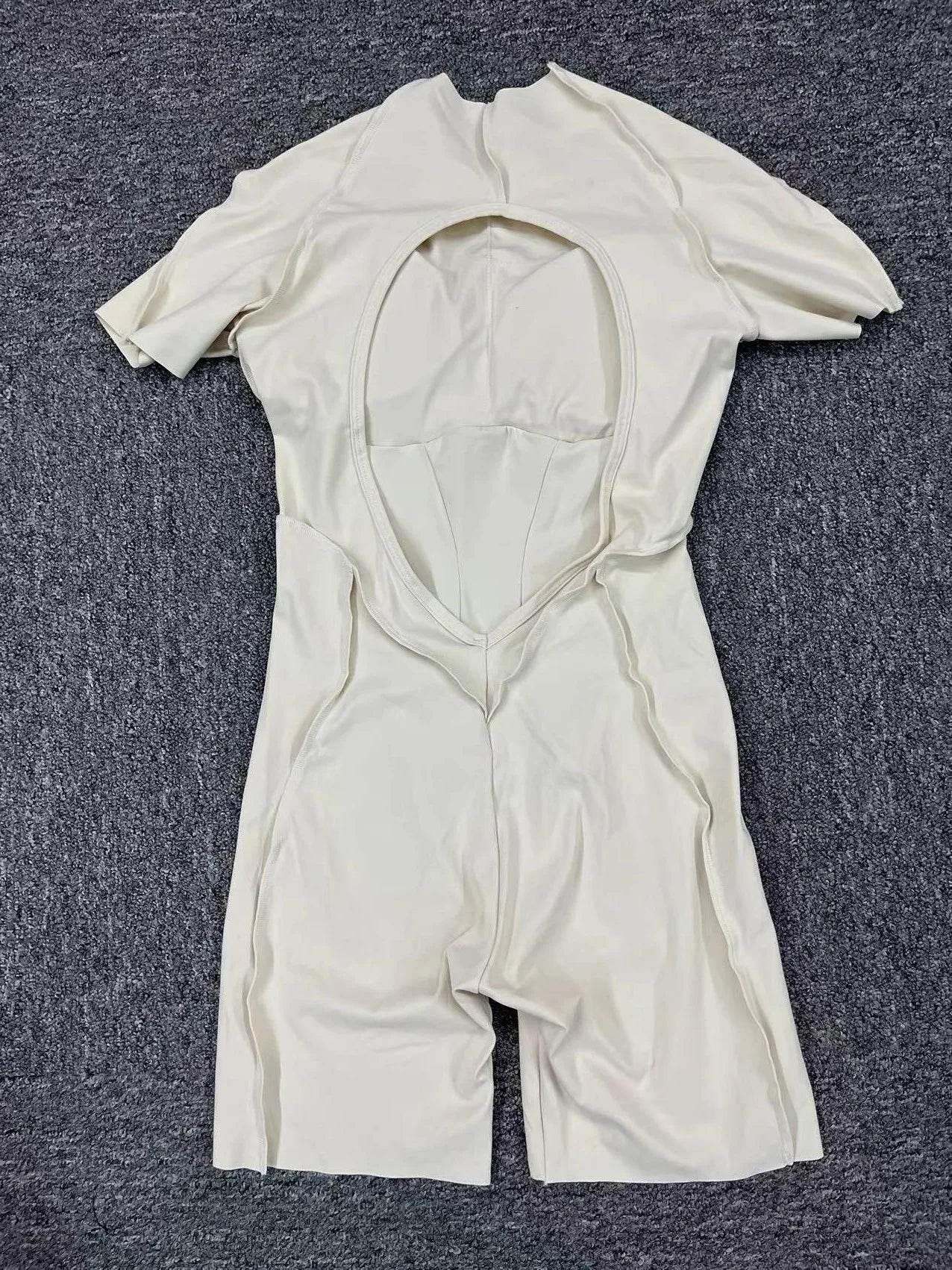 Short Jumpsuit Gym Clothes For Women Sportswear Fitness Overalls Backless Scrunch Booty Yoga Suit Sports Set Outfit - Empire P.E