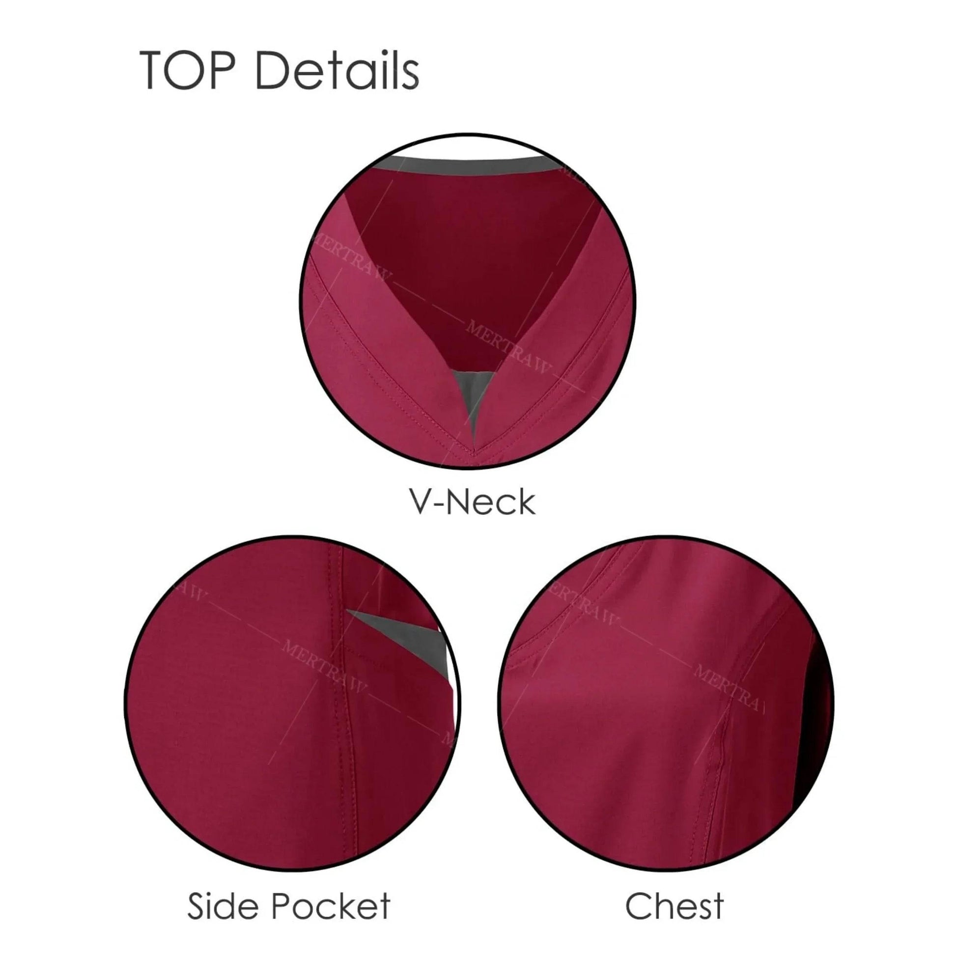 Scrub Set for Women Nurse V Neck Plus Size Scrubs Tops and Pants - Empire P.E
