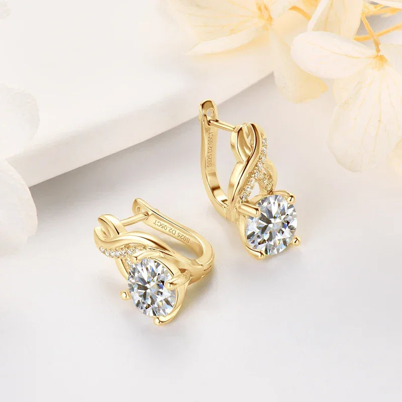8mm 2.0CT D Moissanite Jewelry Sets 925 Sterling Silver - Empire P.E