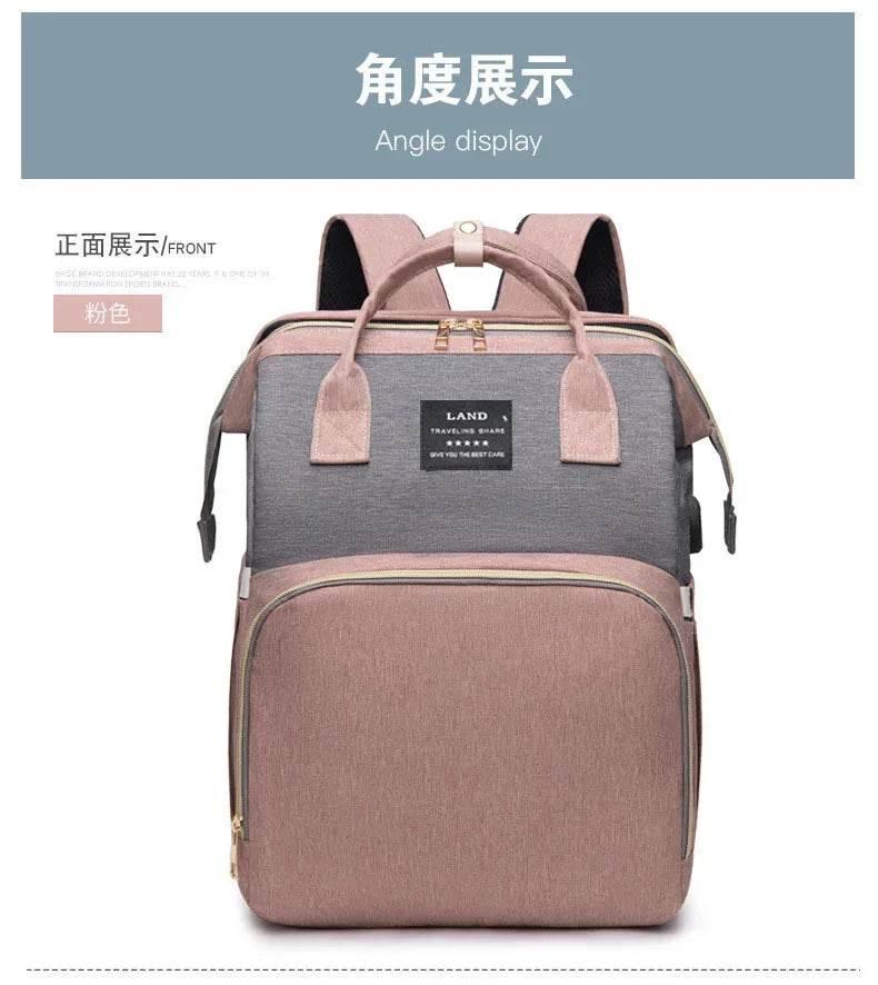 New Multifunctional Mother and Baby Bag Mom Bag Bottle Backpack Folding Sleeping Changing Bag Diaper Backpack - Empire P.E