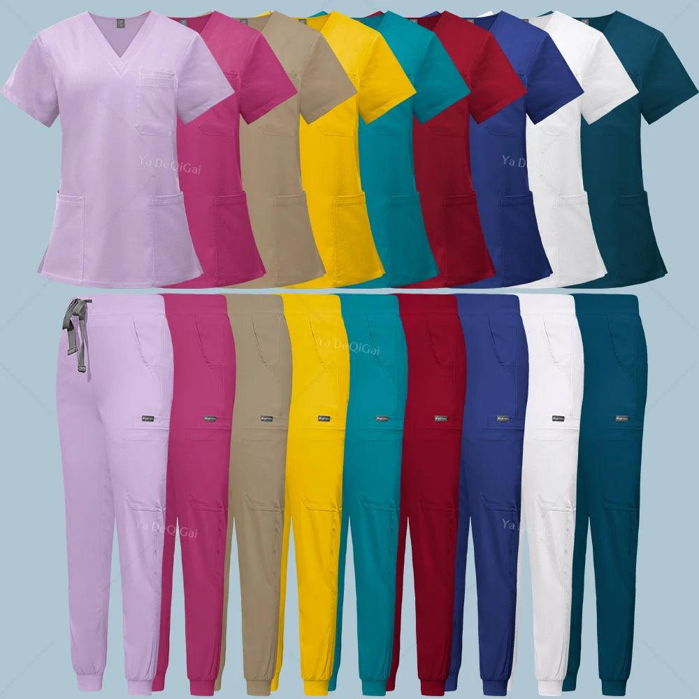 Men Women's Medical Nurse Uniform Surgical Scrubs Set Clinical Nursing Workwear Pet Clothes Lab Suit Veterinaria Spa Accessories - Empire P.E
