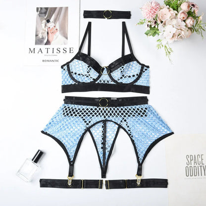 Mesh Porno Lingerie 4 Pieces Suits - Empire P.E