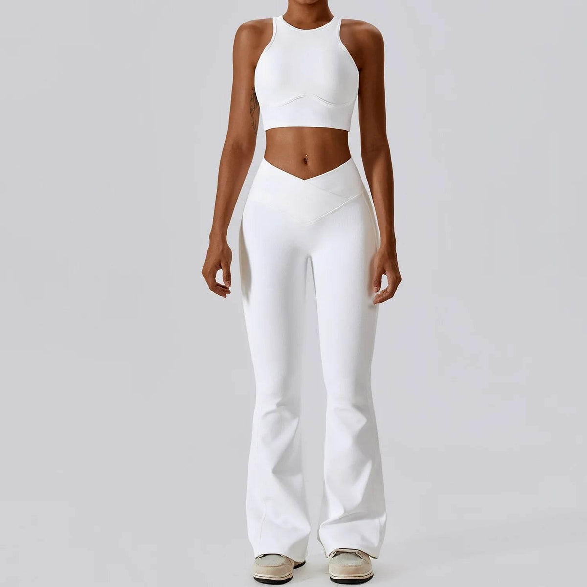 2PCS Seamless Yoga Set Gym Clothes Sportswear Yoga Suits For Women Fitness Rib Tracksuits Sports Bra Gym Leggings Sports Suits - Empire P.E