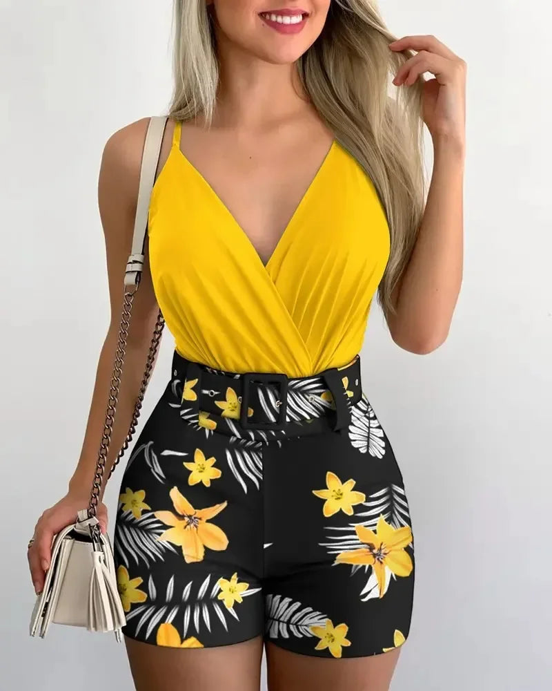 Women Camisole Vest+Shorts 2-Piece Sets - Empire P.E