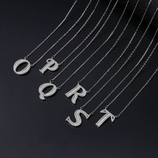 Moissanite A-Z Initial Letter Pendant Necklace For Women - Empire P.E