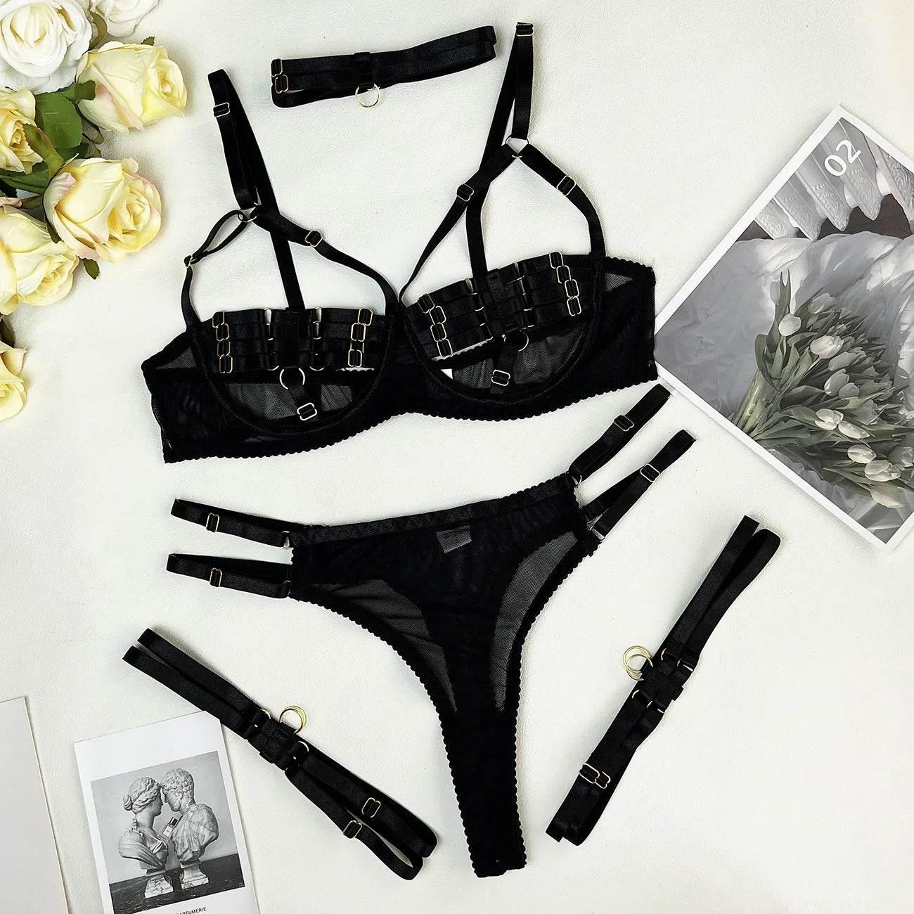 4-Piece Bandage Erotic Set Women - Empire P.E