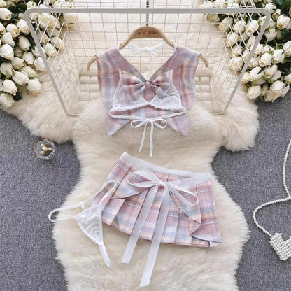 Hollow Out Cosplay Lingerie Lace Backless Jumpsuit - Empire P.E