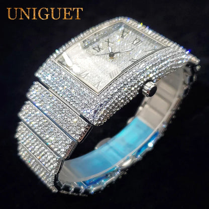 Rectangular Men's Watch Full Iced Out - Empire P.E