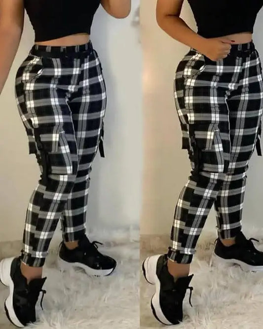 Women 2023 Slim Fitting Printed Trousers - Empire P.E