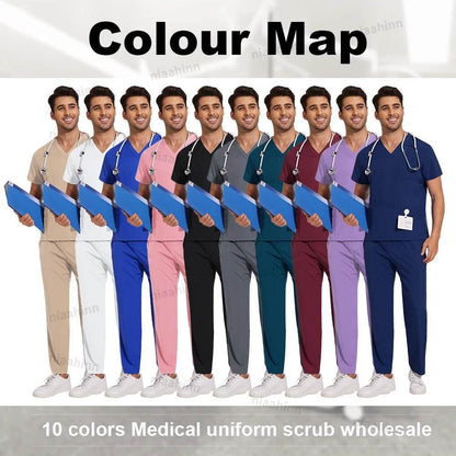 Uniforms Scrub Top Pants Sets Unisex - Empire P.E