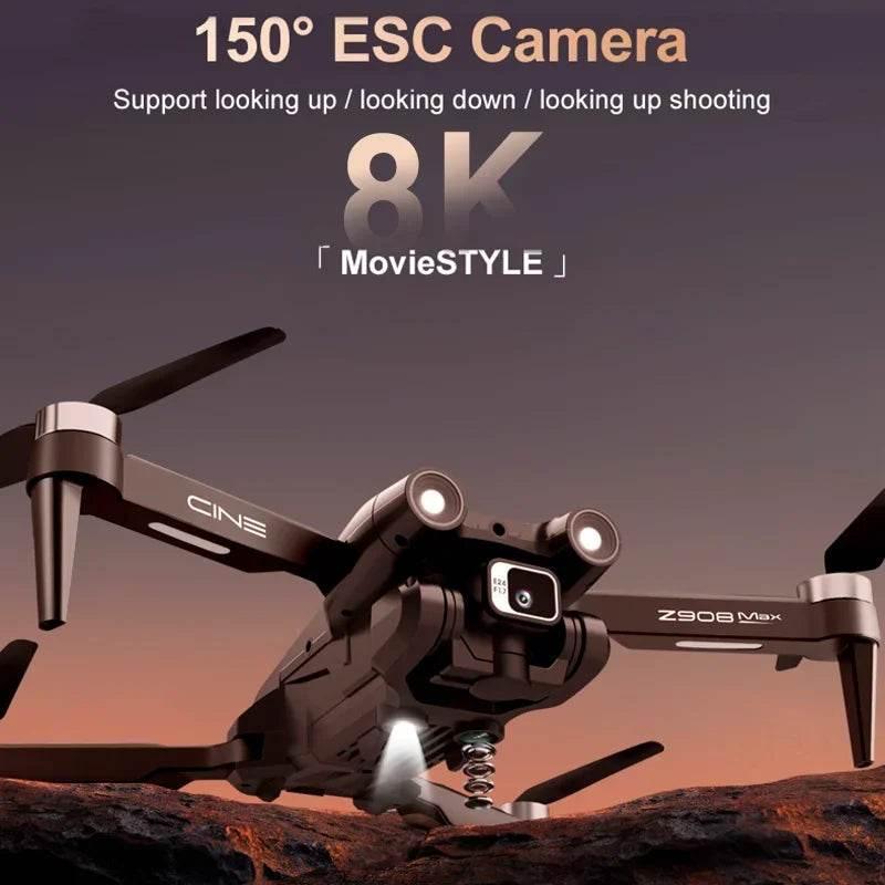 2025 New Z908 Pro /MAX 8K Drone ESC Professional 8K Dron Optical Flow Localization 3sided Obstacle Avoidance Quadcopter Toys - Empire P.E