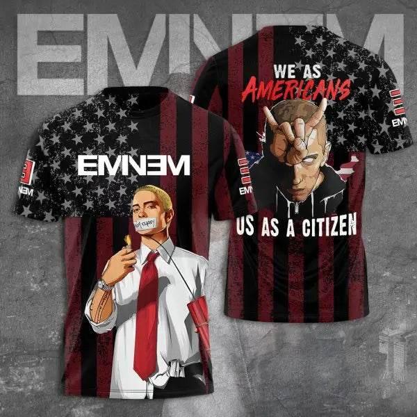 2025 New Men's T-shirt Popular Rapper Eminem 3D Printed t shirts Men/Women Hip Hop Street Tee Loose Casual Top Trend Man Clothes - Empire P.E