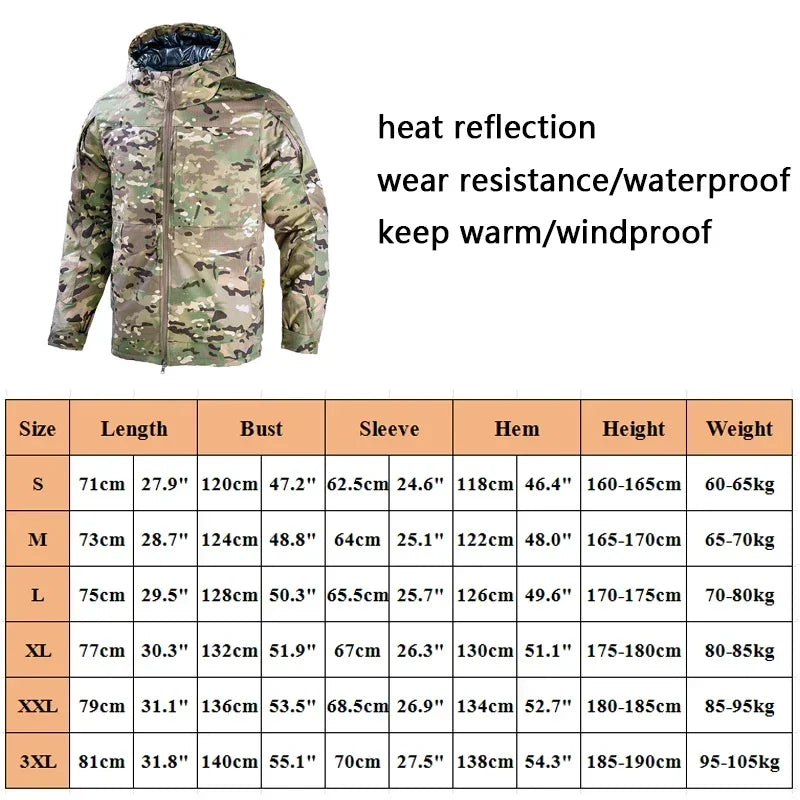 Winter Men Clothes Tactical Jacket Heating Suit - Empire P.E