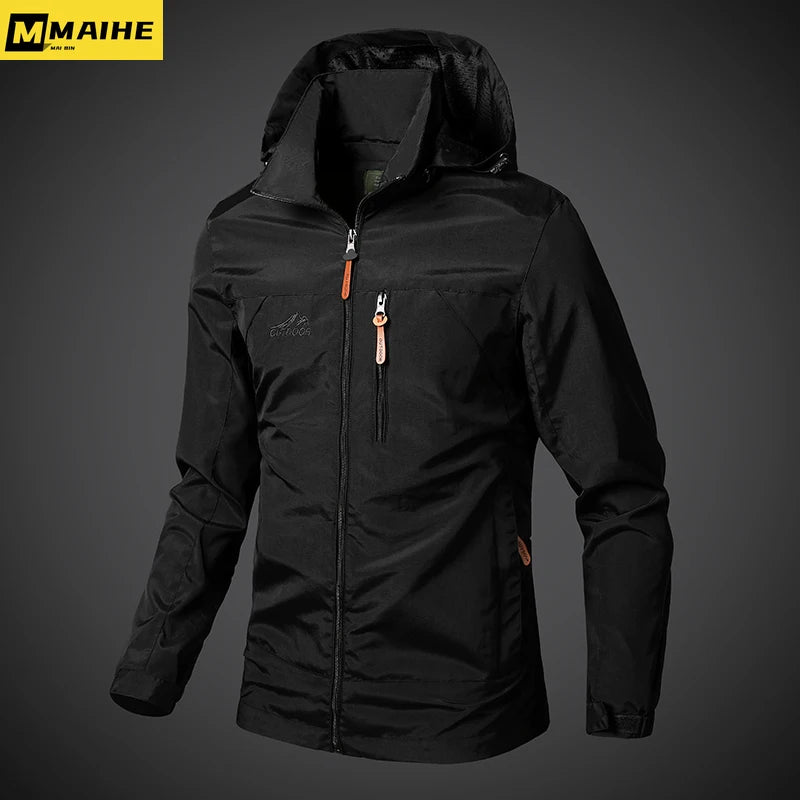 Men's Windbreaker Waterproof Military Hooded Coat - Empire P.E