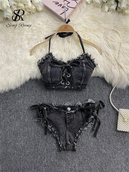 Women Bikini Denim Suits - Empire P.E