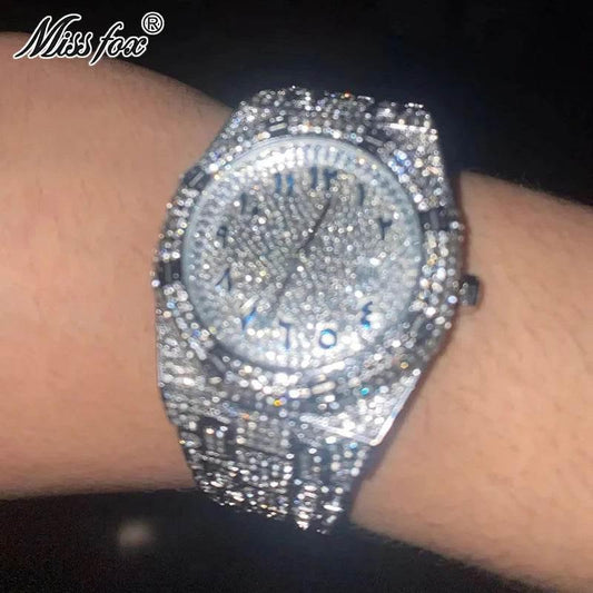 2023 New Arab Number Watch For Men Luxury Fully Diamond - Empire P.E