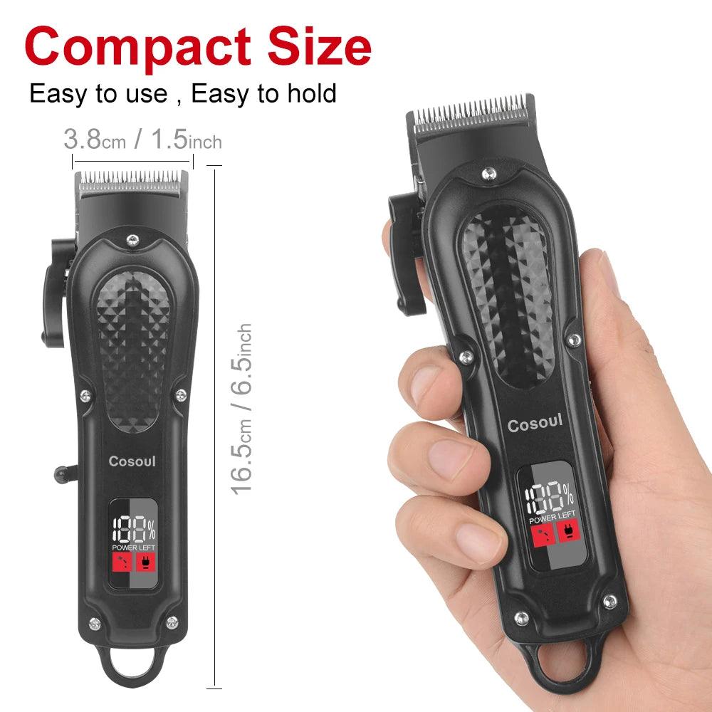 Cosoul Hair Clipper Compact Size LED Display Hair Length Adjustable - Empire P.E