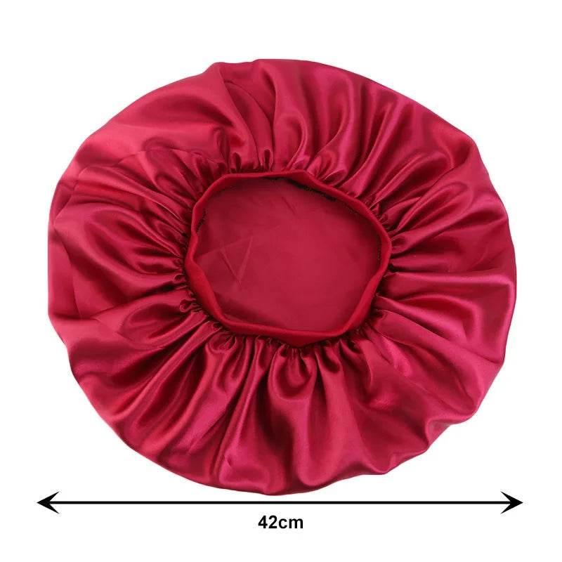 Women Oversized Silky Hair Bonnet Solid Color - Empire P.E