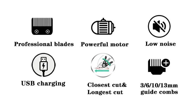 Professional Hair Clipper Powerful Lithium Battery USB Chargeable - Empire P.E