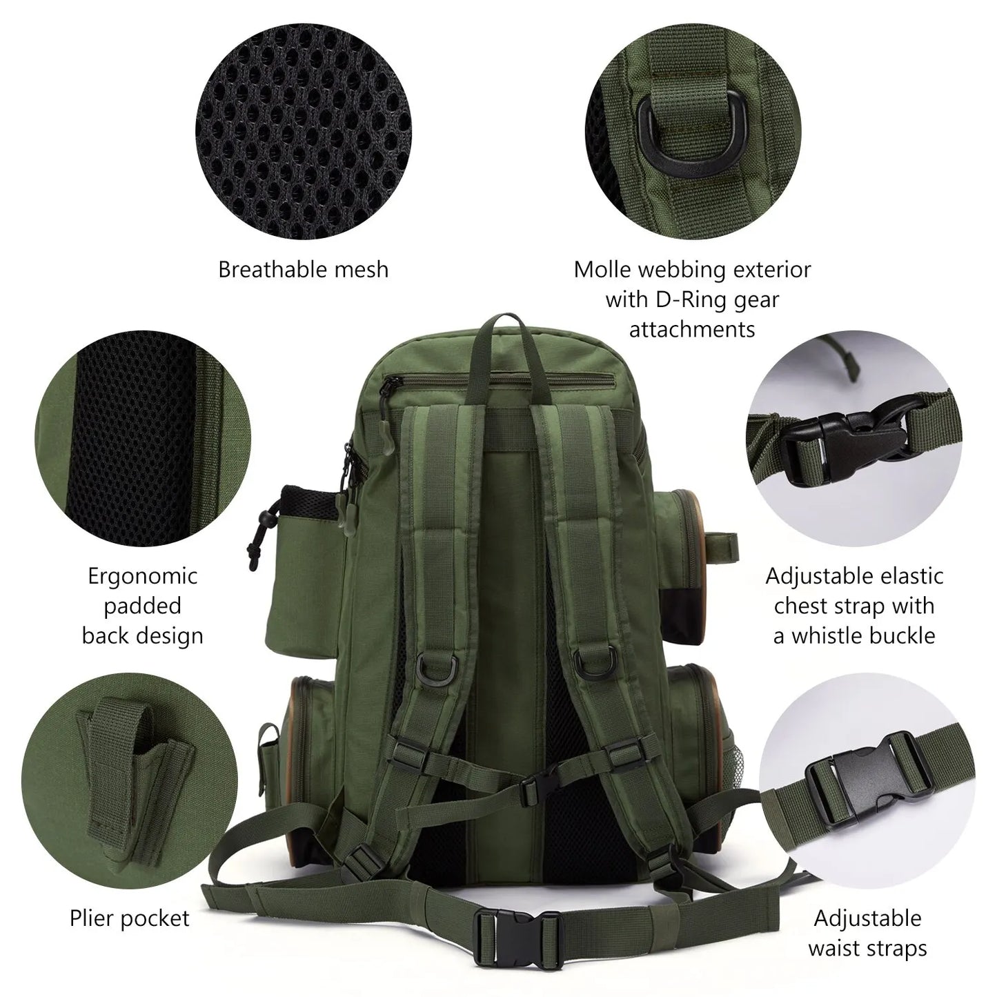 Bassdash Fishing Bag Tackle Backpack