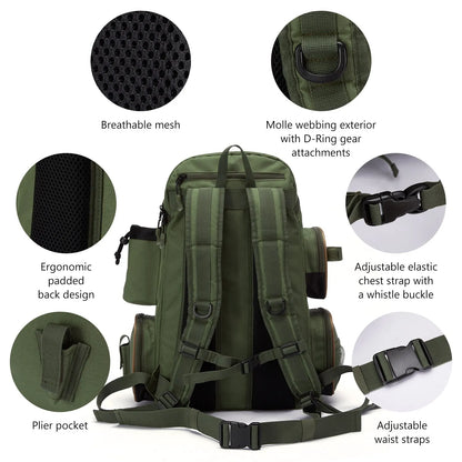 Bassdash Fishing Bag Tackle Backpack