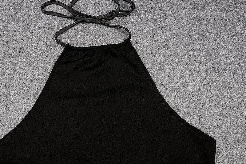 Candyhot Sexy Backless Lace Up Long Dress Elegant Waist Hollow Out High Split Summer Dresses Fashion Prom Y2K Party Women Robe - Empire P.E