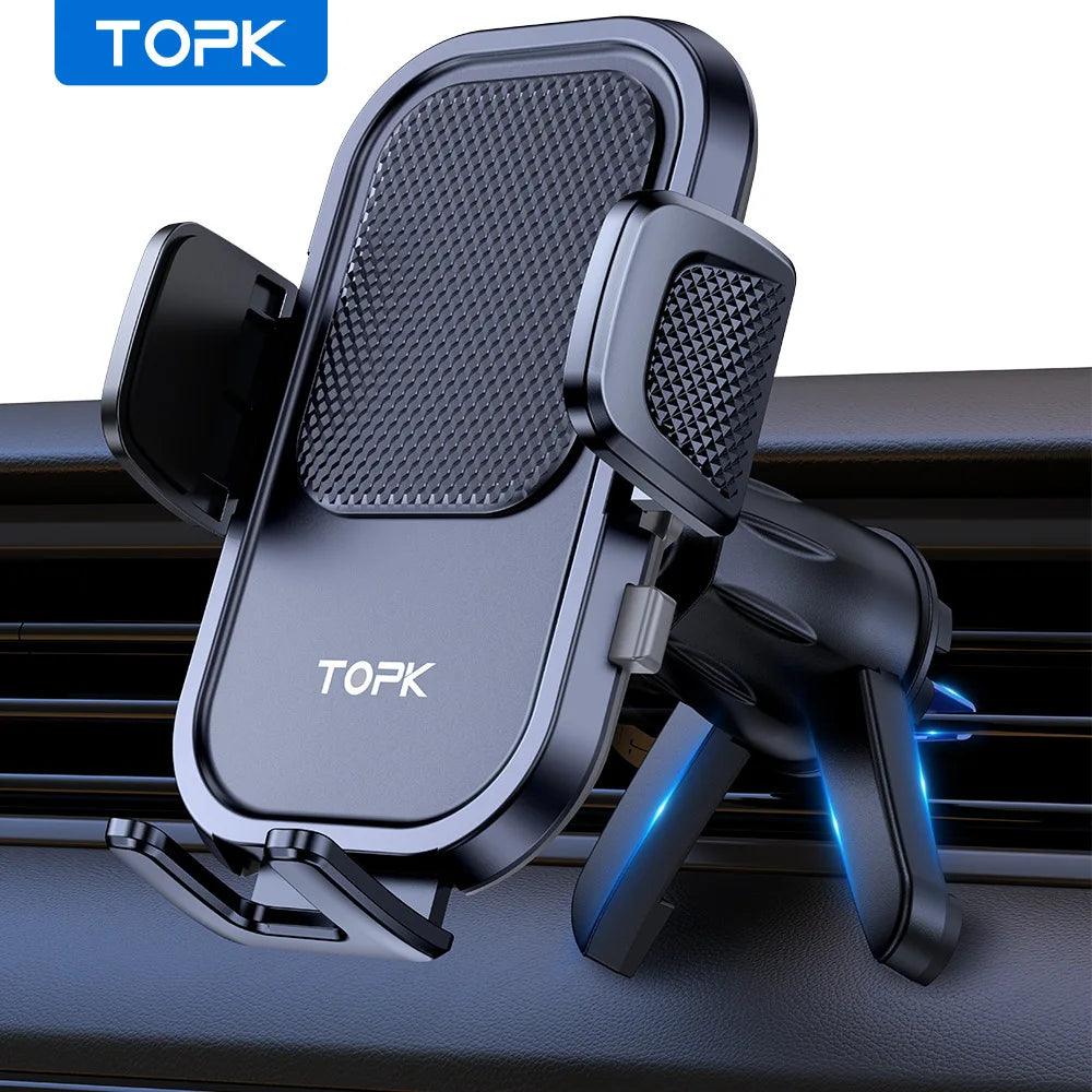 TOPK Car Phone Holder Mount for IPhone[Powerful Suction] Phone Mount for Car Dashboard Car Accessories Automobile for Smartphone - Empire P.E