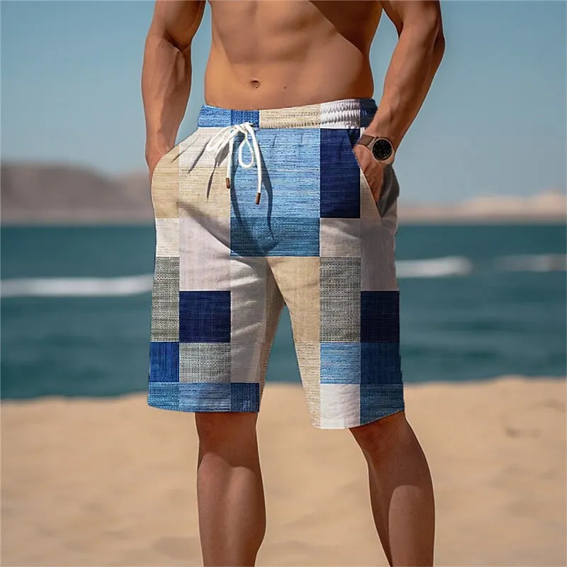 Men's 3D Print Graffiti Art Pattern Beach Shorts