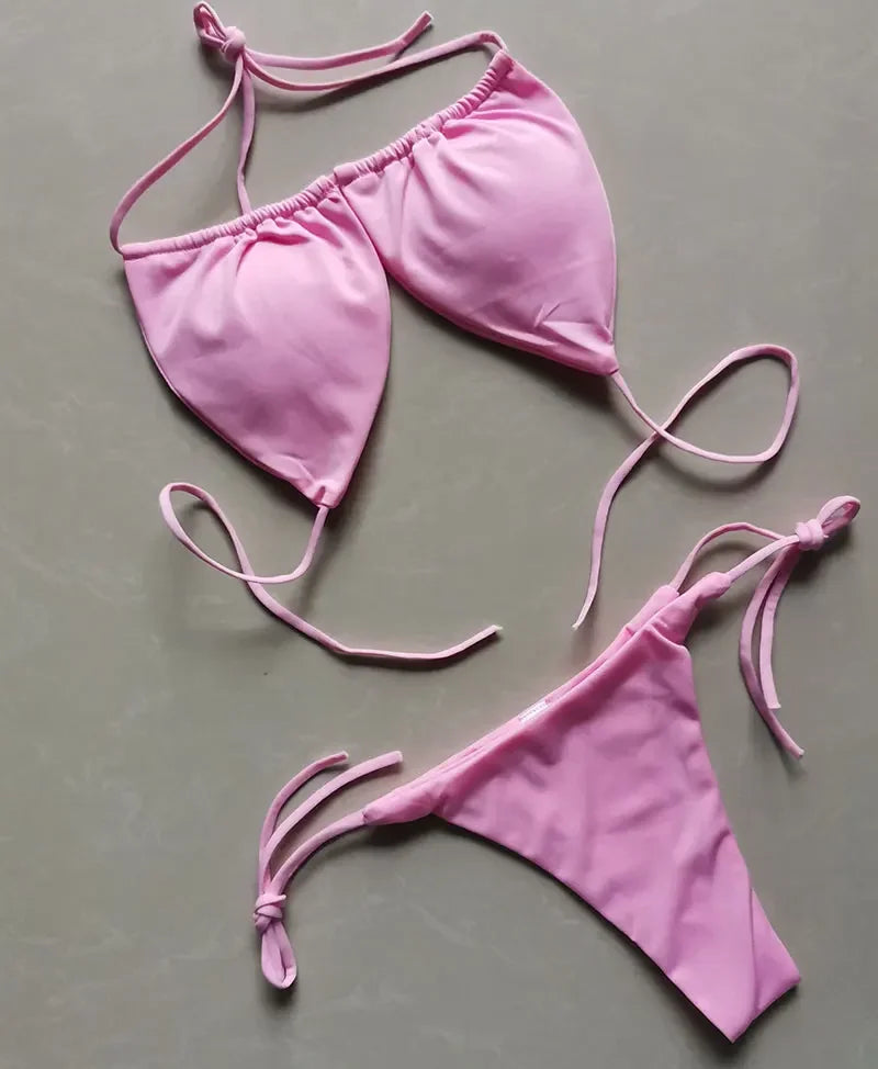 Summer Sexy Bikini set Push-up padded Bra Thong Split Swimwear - Empire P.E