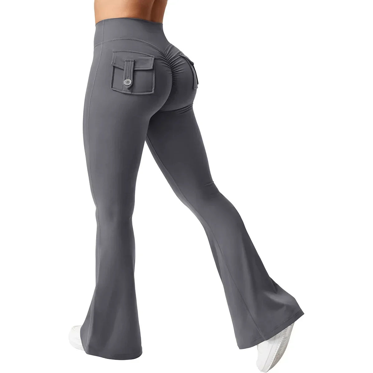 Fitness Yoga Leggings for Women Pocket Scrunched Gym Leggings High Waist Butt Liftting Tights Sexy Booty Shorts Bell-bottoms - Empire P.E