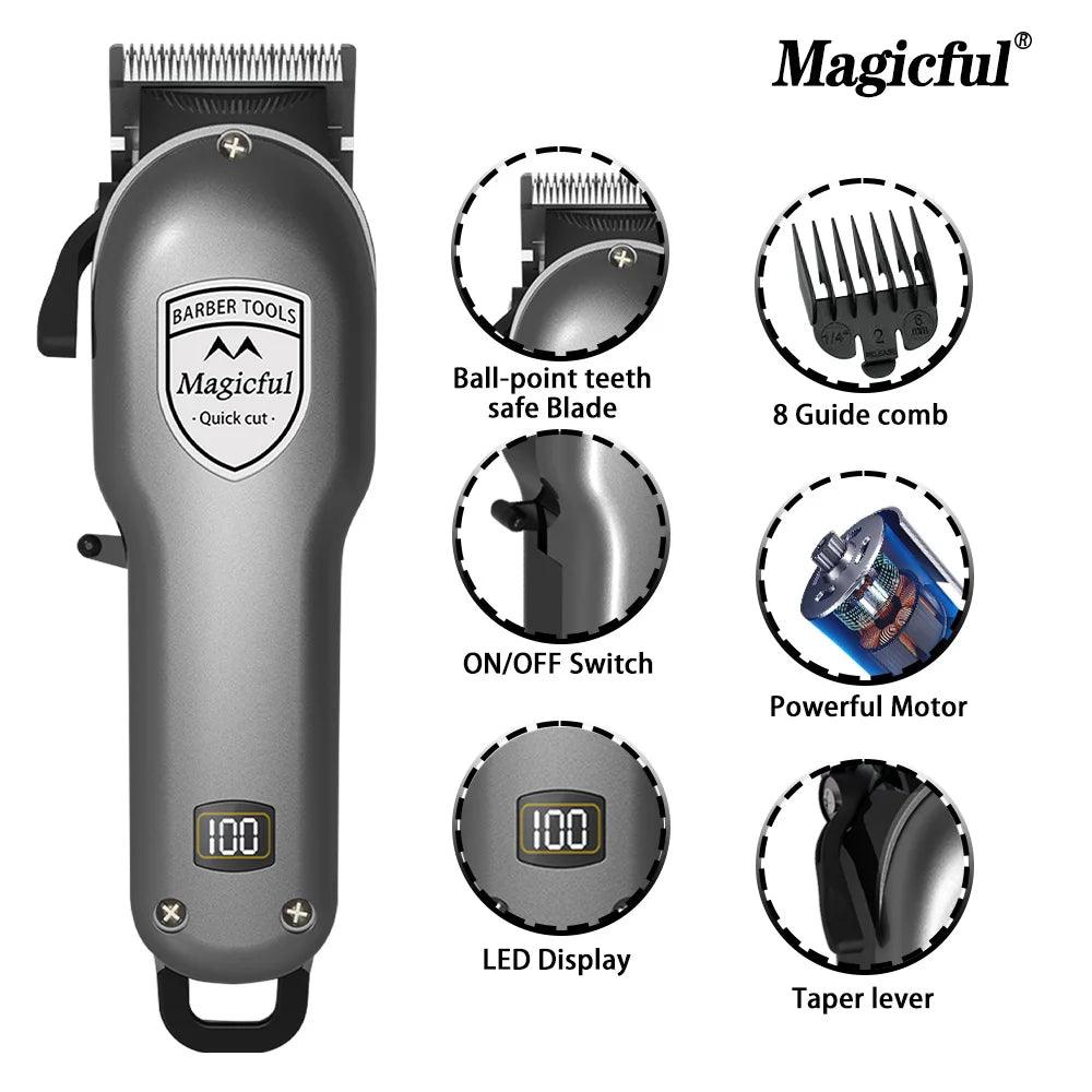 Magicful Hair Clipper Hair Trimmer For Men Rechargeable Li-ion Battery - Empire P.E