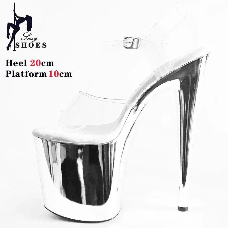 Peep Toe Pole Dance Shoes 8inch - Empire P.E
