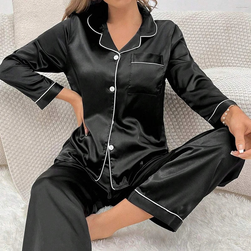 Women's Luxurious Satin Pajamas - Empire P.E