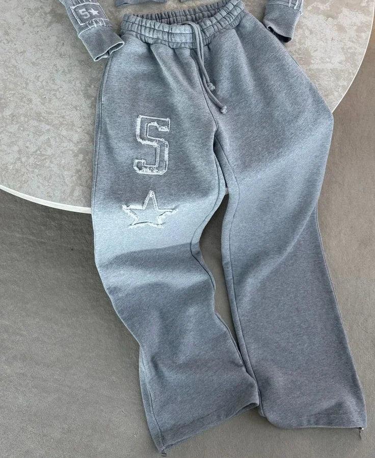 Gothic Womens Zipper Sweatshirt Pants Two Piece Set Y2K - Empire P.E