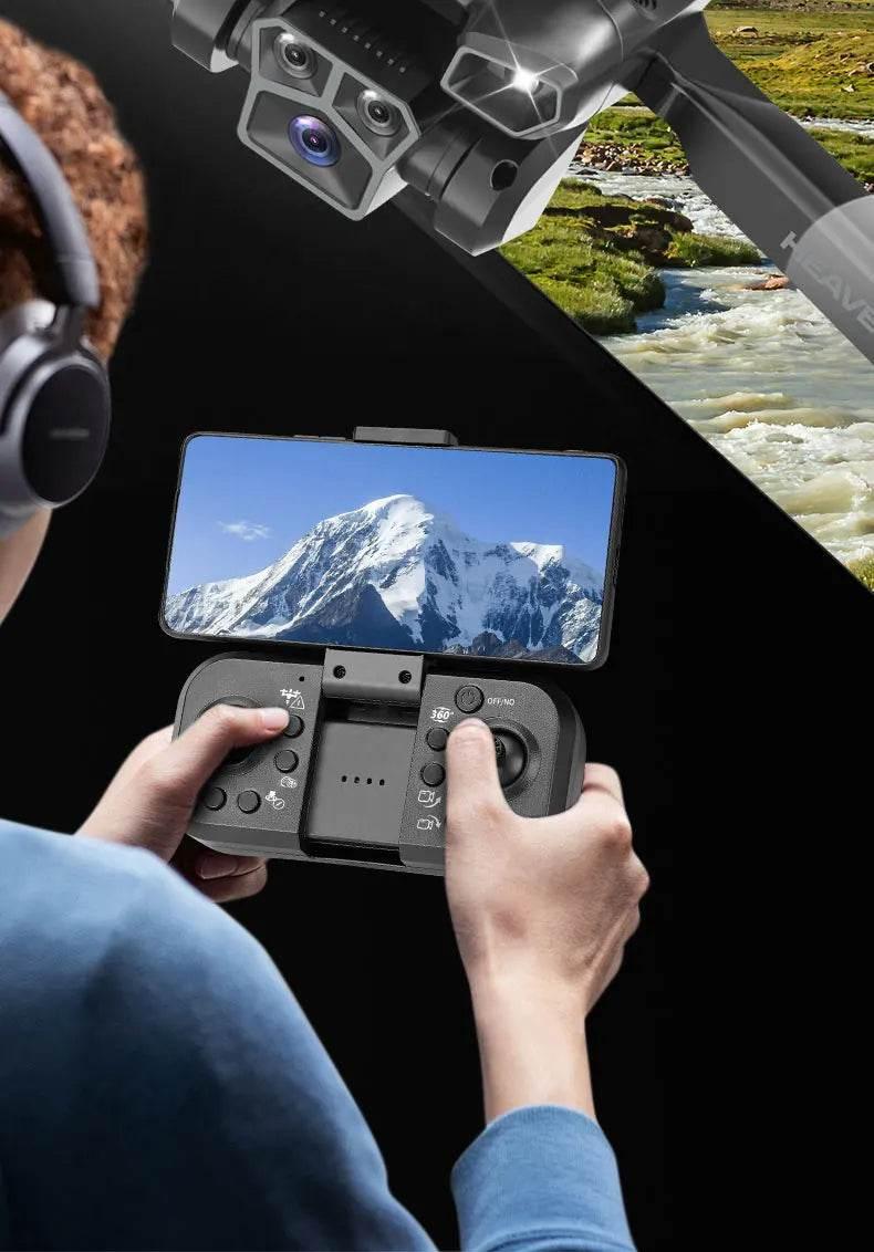Drone aerial view brushless motor with obstacle avoidance optical flow foldable quadrotor foldable remote control airplane toy - Empire P.E