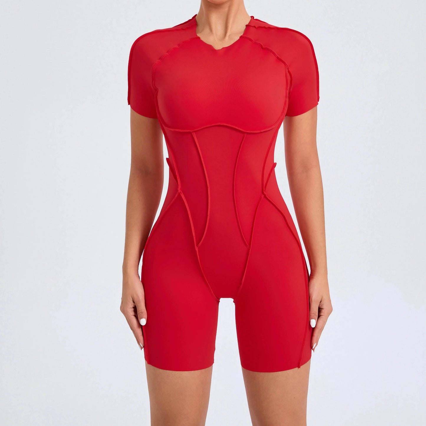 Short Jumpsuit Gym Clothes For Women Sportswear Fitness Overalls Backless Scrunch Booty Yoga Suit Sports Set Outfit - Empire P.E