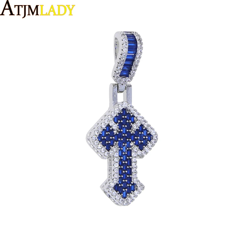 Iced Out Cross Pendant Necklace