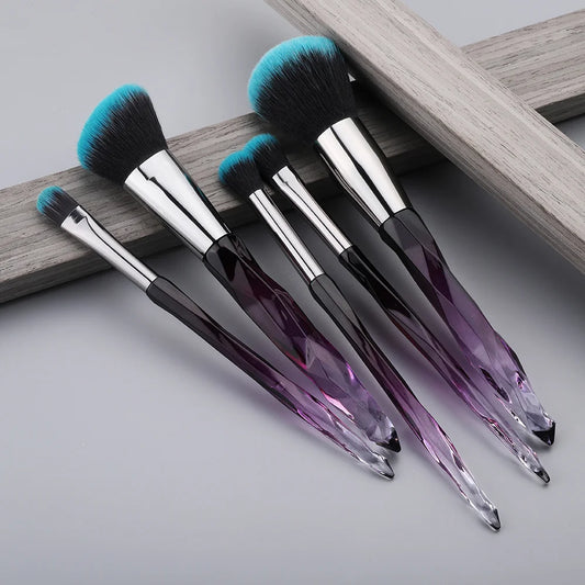 5-10 purple makeup brush quality synthetic foundation