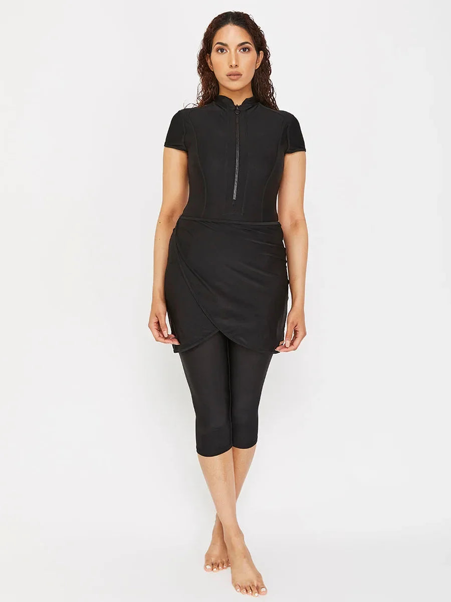 3PCS Modest Burkini Femmes Women Muslim Swimwear